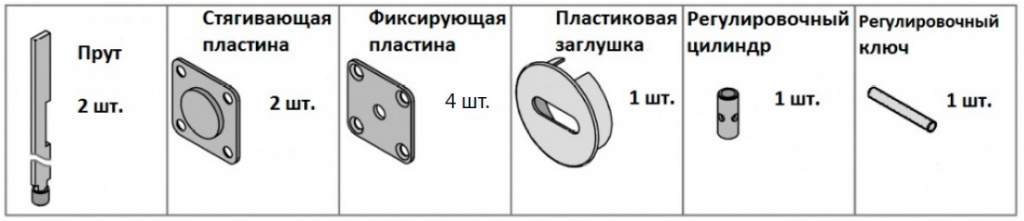 Корректор фасада скрытый врезной регулировка сверху l 2190 2610 мм